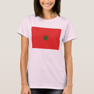 Marocko Flagga x Karta T-Shirt
