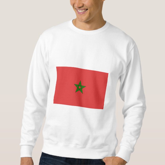 Marocko FLAGGAinternationell Långärmad Tröja (Framsida)