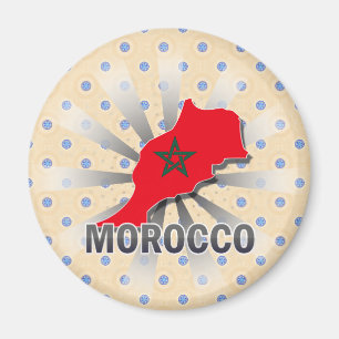 Marocko flaggakarta 2,0 magnet