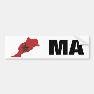 Marocko flaggakarta bildekal