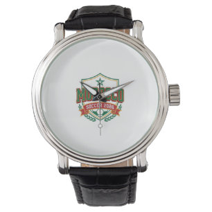 Marocko Fotboll 2026 Fotboll Fet Land Typografi Armbandsur