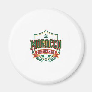 Marocko Fotboll 2026 Fotboll Fet Land Typografi Magnet