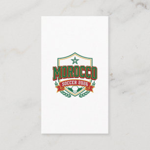 Marocko Fotboll 2026 Fotboll Fet Land Typografi Visitkort