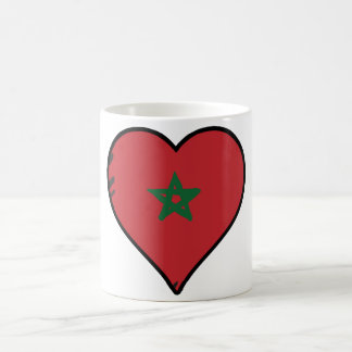 Marocko Heart Moroccan Flagga Kaffemugg
