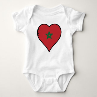 Marocko Heart Moroccan Flagga T Shirt