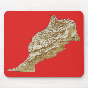 Marocko karta Mousepad Musmatta