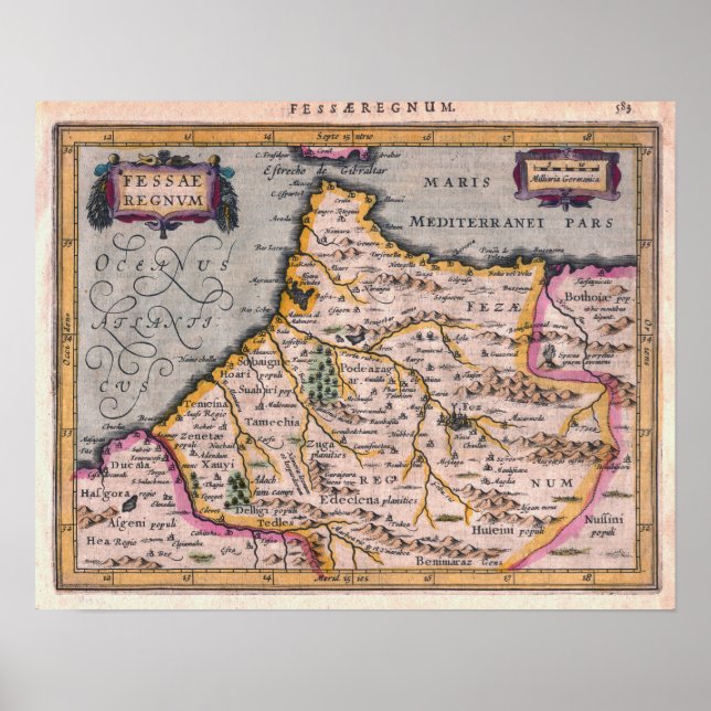 Marocko - Konungariket Fez - Poster (Framsidan)