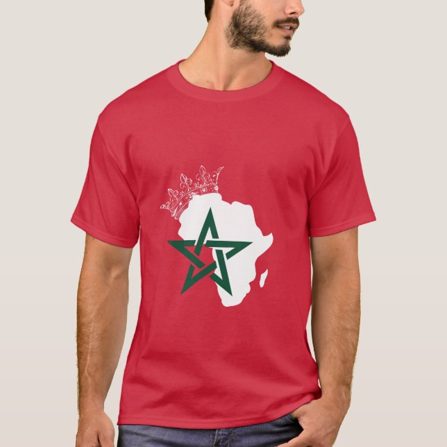 Marocko kung i afrika t shirt (Framsida)