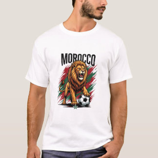 Marocko Lejon Fotbollsfantast 2026 T Shirt