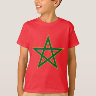 Marocko Marockansk Flagga Fotbollälskare T Shirt