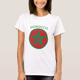 Marocko - Marockansk Flagga Kvinnor T-Shirt. Tee Shirt