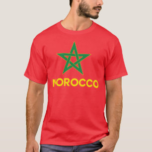 Marocko - marockansk flagga tee shirt