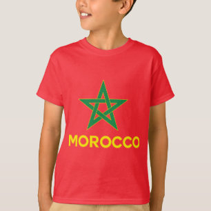 Marocko - marockansk flagga tee shirt