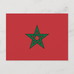 Marocko - Marockos Flagga Vykort