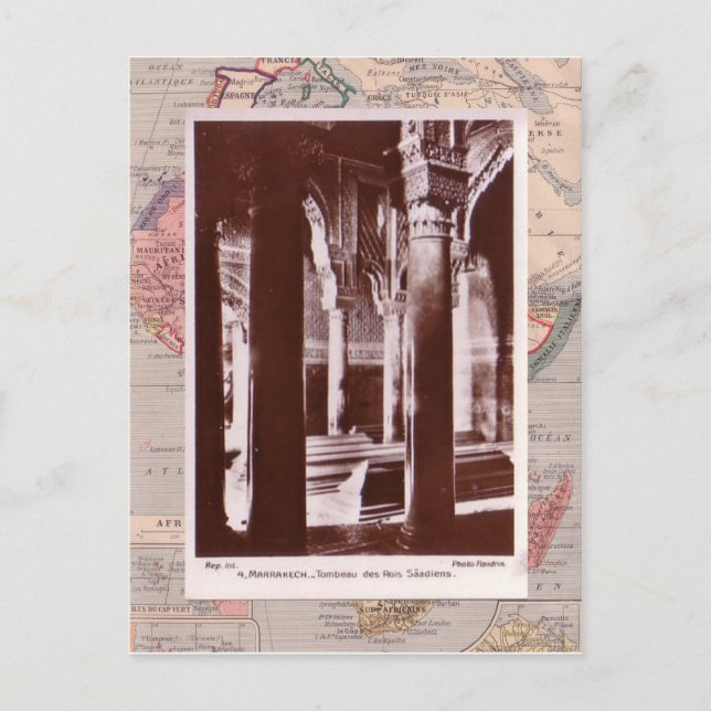 Marocko, Marrakech, medeltida grav Vykort (Framsida)
