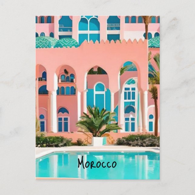 Marocko Marrakech Vykort (Framsida)