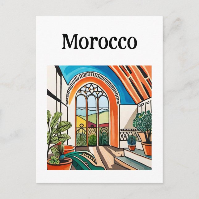 Marocko Marrakech Vykort (Framsida)
