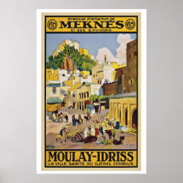 Marocko Moulay Idriss Den Heliga Staden Djebel Poster