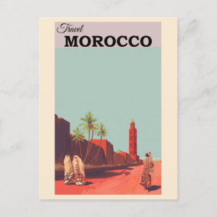 Marocko NordAfrikan Vintage resor Vykort