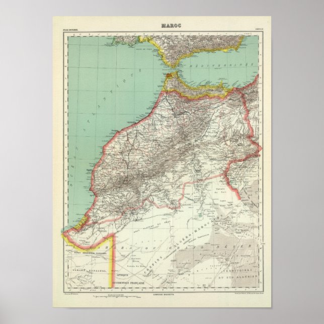 Marocko och Algeriet Poster (Framsidan)