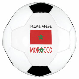 Marocko och Marockos flagga med Ditt Namn Fotboll