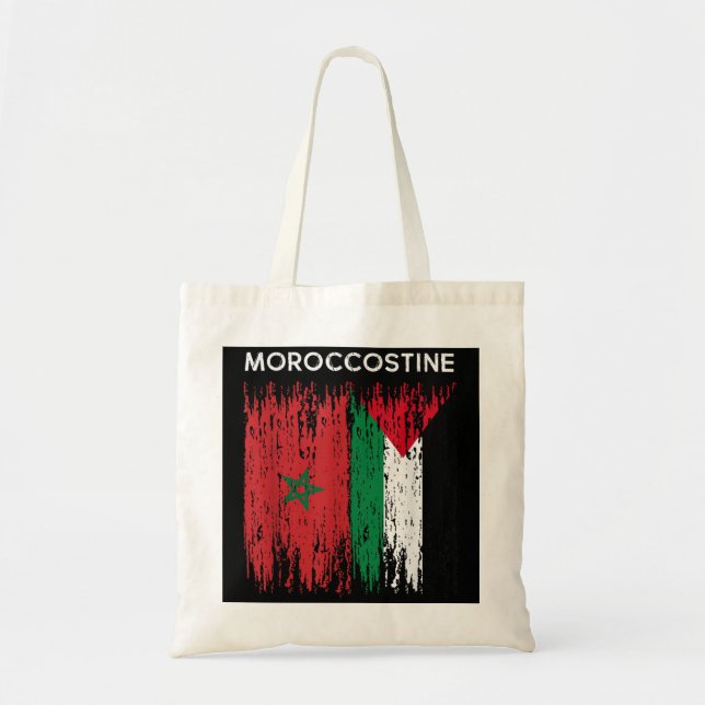Marocko och Palestinska flagga Tygkasse (Framsidan)