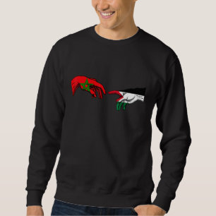 Marocko Palestina Flagga Palestinsk Marockansk Hä Lång Ärmad Tröja