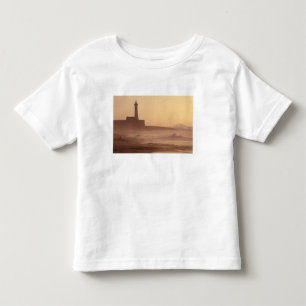 Marocko, Rabat, fyr vid solnedgång med T-shirt
