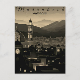 Marocko Resa Postkort Konst, Marrakech Resa Konst Vykort