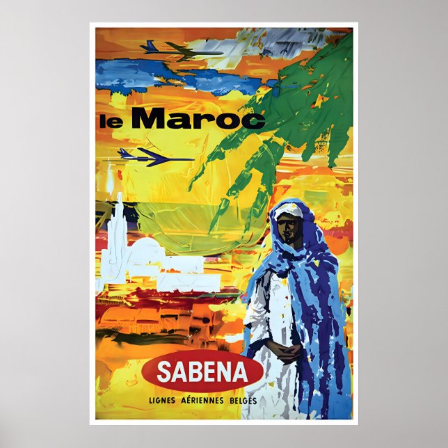 Marocko Resaaffisch African Art Nordafrika Poster (Framsidan)