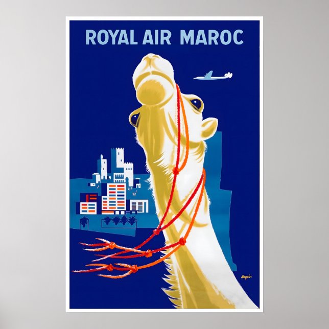 Marocko Resaaffisch Marockansk KonsttryckA Poster (Framsidan)