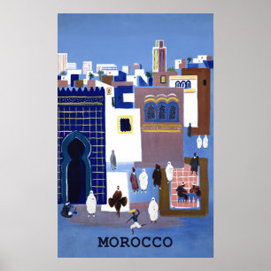 Marocko reser affischen. 15x25 poster