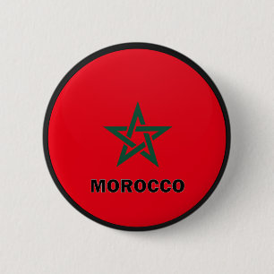 Marocko Roundel kvalitets- flagga Knapp
