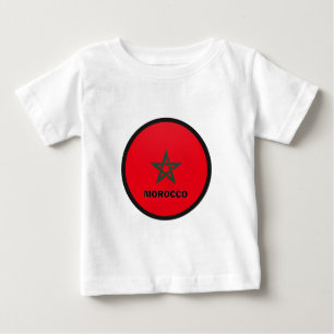 Marocko Roundel kvalitets- flagga T-shirt