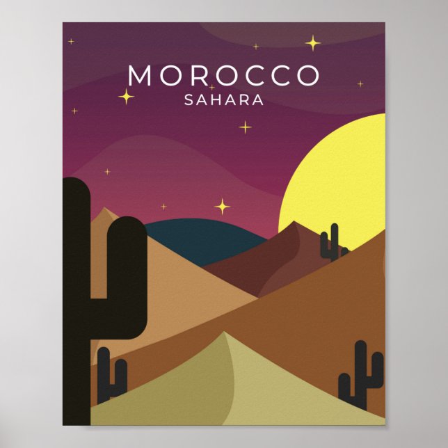 Marocko Sahara Poster (Framsidan)
