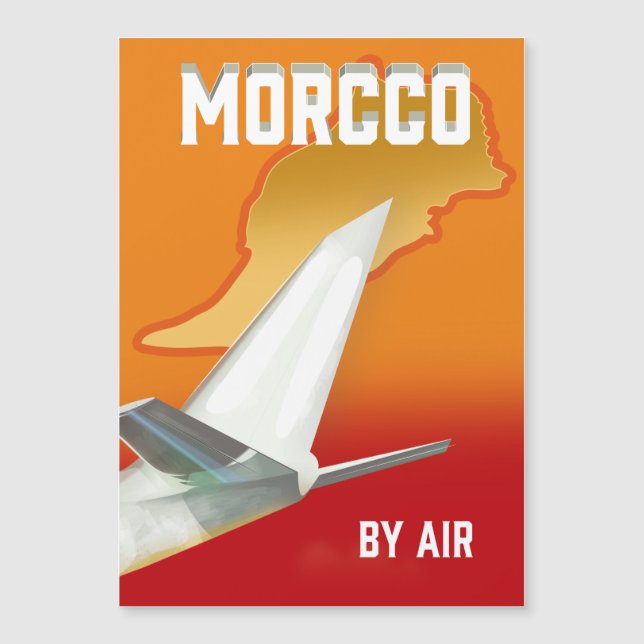 Marocko sett från luften Metal Print Magnetisk Inbjudningskort (Framsida)
