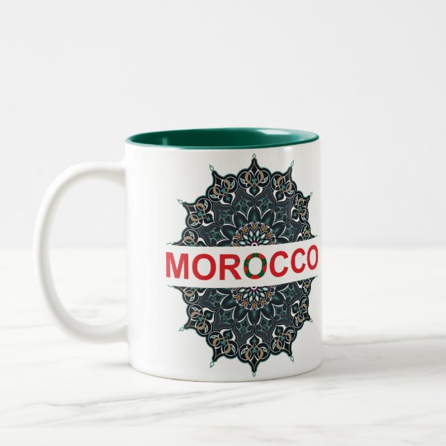 Marocko Souvenir Två-Tonad Mugg (Vänster)