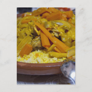 Marocko, Tetouan. Traditionell marockansk måltid a Vykort
