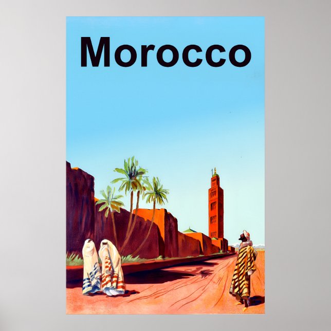 Marocko Travel Poster (Framsidan)