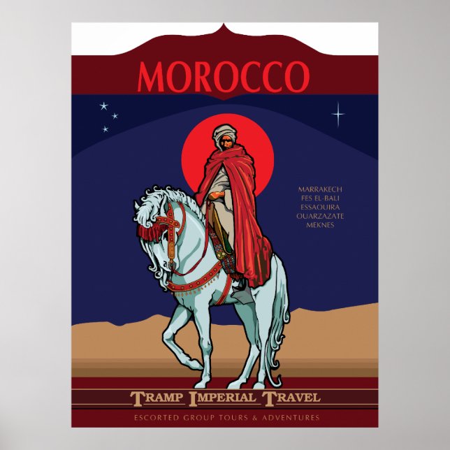 Marocko Travel Poster (Framsidan)