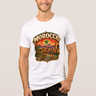 Marocko Vintage Berg Resa Affisch Marockansk T Shirt