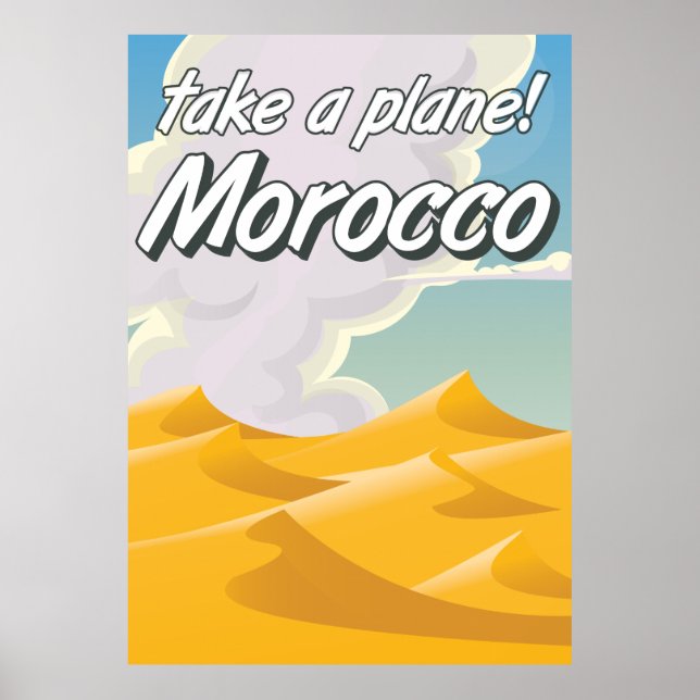 Marocko vintage reseaffisch poster (Framsidan)