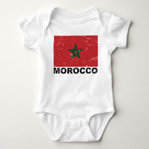 Marocko vintageflagga tee shirt
