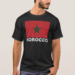 Marocko vintageflagga tröja