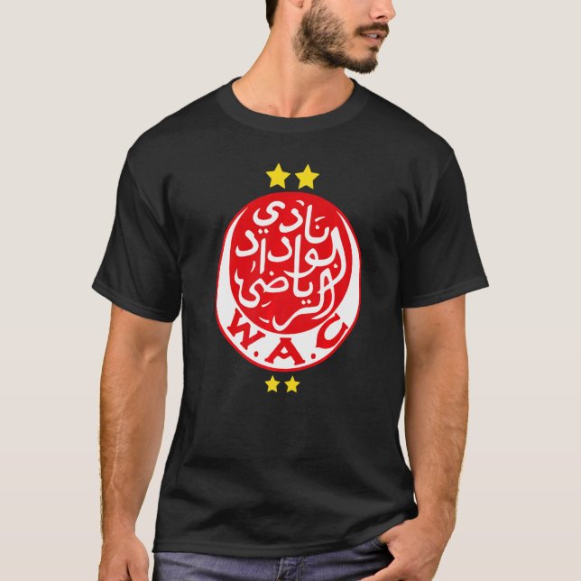 Marocko Wydad Casablanca Wac Soccer Widad T Shirt (Framsida)