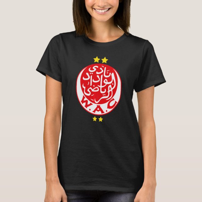 Marocko Wydad Casablanca Wac Soccer Widad T Shirt (Framsida)