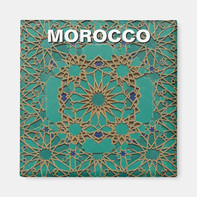 Marocko zellij Tile Travel Magnet (Framsidan)
