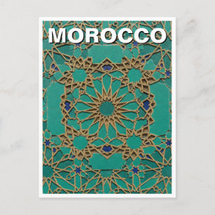 Marocko zellij Tile Travel Vykort