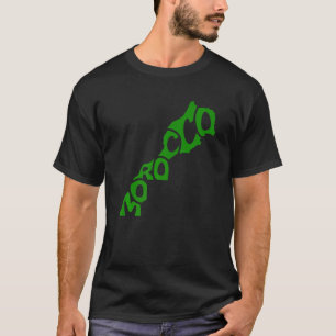 Marockos bidrag för Flagga i Karta, Maroc Moroccan T Shirt