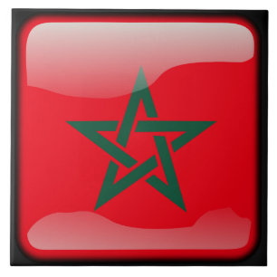 Marockos flagga kakelplatta